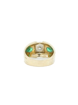 14k Emerald and Diamond Signet Ring Fine Jewelry arcadeshops.com