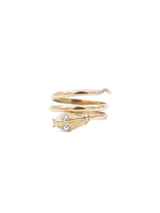 18k Rose Gold Diamond Snake Ring Fine Jewelry arcadeshops.com