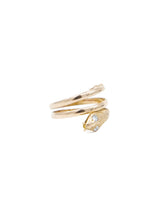 18k Rose Gold Diamond Snake Ring Fine Jewelry arcadeshops.com