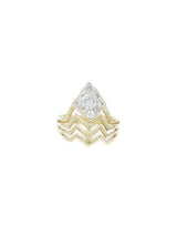 14k Chevron Cutout Diamond Ring Fine Jewelry arcadeshops.com