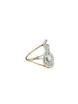 Antique Old Cut Diamond Flame Ring Fine Jewelry arcadeshops.com