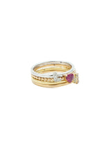 14k Multiband LOVE Ring Set Fine Jewelry arcadeshops.com
