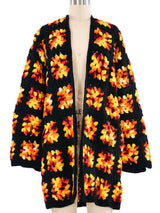 Sunburst Crochet Square Cardigan Top arcadeshops.com