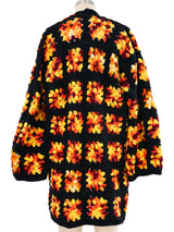 Sunburst Crochet Square Cardigan Top arcadeshops.com
