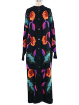 Graphic Intarsia Knit Duster Outerwear arcadeshops.com