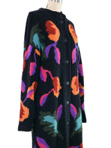 Graphic Intarsia Knit Duster Outerwear arcadeshops.com