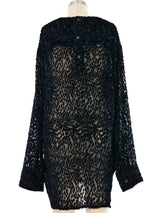 Dries Van Noten Velvet Burnout Tunic Top arcadeshops.com