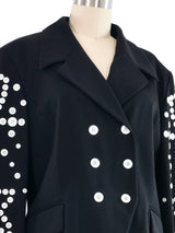Escada Black Button Embellished Jacket Jacket arcadeshops.com