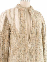 Beige Chenille Cardigan Top arcadeshops.com