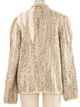 Beige Chenille Cardigan Top arcadeshops.com