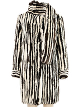 Sheared Striped Fur Coat Outerwear arcadeshops.com