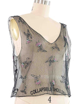 1997 Prada Beaded Sheer Top Top arcadeshops.com