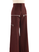 Chloe Zip Accented Trousers Bottom arcadeshops.com