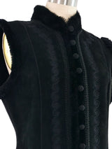 Giuliana Teso Shearling Suede Vest Jacket arcadeshops.com