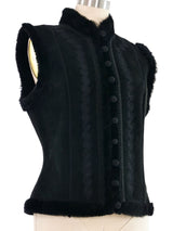 Giuliana Teso Shearling Suede Vest Jacket arcadeshops.com