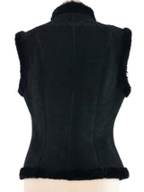 Giuliana Teso Shearling Suede Vest Jacket arcadeshops.com
