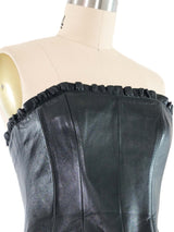 Moschino Leather Bustier Top arcadeshops.com
