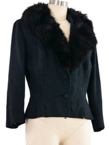 1960s Lilli Ann Fur Collar Wool Jacket Jacket arcadeshops.com