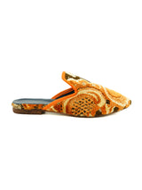 Orange Tapestry Mules, 6 Accessory arcadeshops.com