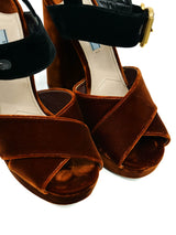 Prada Velvet Platform Heels, 38.5 Accessory arcadeshops.com