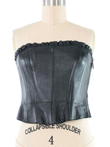 Moschino Leather Bustier Top arcadeshops.com