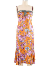 D&G Floral Silk Midi Dress Dress arcadeshops.com