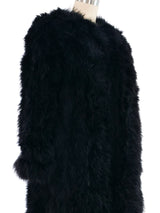 Black Marabou Duster Outerwear arcadeshops.com