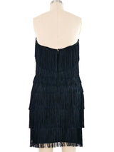 1990s Norma Kamali Fringed Mini Dress Dress arcadeshops.com