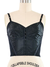 1992 Dolce & Gabbana Black Satin Bustier Top arcadeshops.com