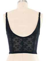 1992 Dolce & Gabbana Black Satin Bustier Top arcadeshops.com