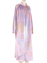 1980s Bill Tice Pastel Velvet Caftan