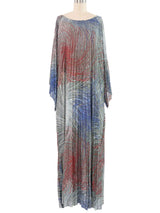 Georgie Keyloun Metallic Pleated Caftan