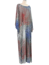 Georgie Keyloun Metallic Pleated Caftan