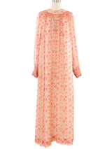 Treacy Lowe Smocked Floral Chiffon Dress Dress arcadeshops.com