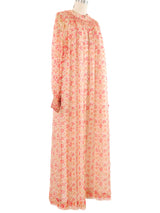 Treacy Lowe Smocked Floral Chiffon Dress Dress arcadeshops.com