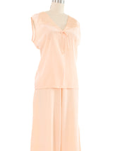 Blush Silk Lounge Set Suit arcadeshops.com