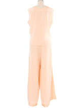 Blush Silk Lounge Set Suit arcadeshops.com