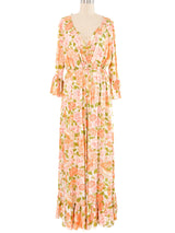 Rose and Peony Print Jersey Lounge Ensemble