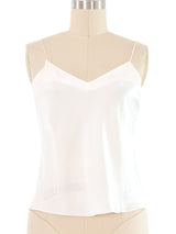 White Silk Satin Cami Top arcadeshops.com