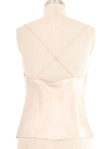 Champagne Silk Satin Cami Top arcadeshops.com