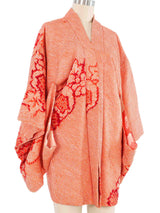 Orange Shibori Haori Kimono Jacket arcadeshops.com