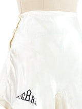 Monogrammed Satin Tap Shorts