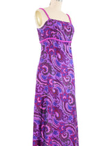 1960s Ultraviolet Paisley Dress Dress arcadeshops.com