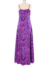 1960s Ultraviolet Paisley Dress Dress arcadeshops.com