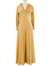 1970s Goldtone Lurex Jumpsuit Jumpsuit arcadeshops.com