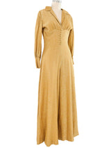 1970s Goldtone Lurex Jumpsuit Jumpsuit arcadeshops.com