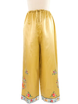 Embroidered Silk Chinese Pajama Ensemble