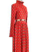 1970s Victor Costa Rust Jersey Dress Dress arcadeshops.com
