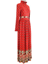 1970s Victor Costa Rust Jersey Dress Dress arcadeshops.com