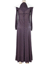 1970s Keyhole Plaid Maxi Dress Dress arcadeshops.com